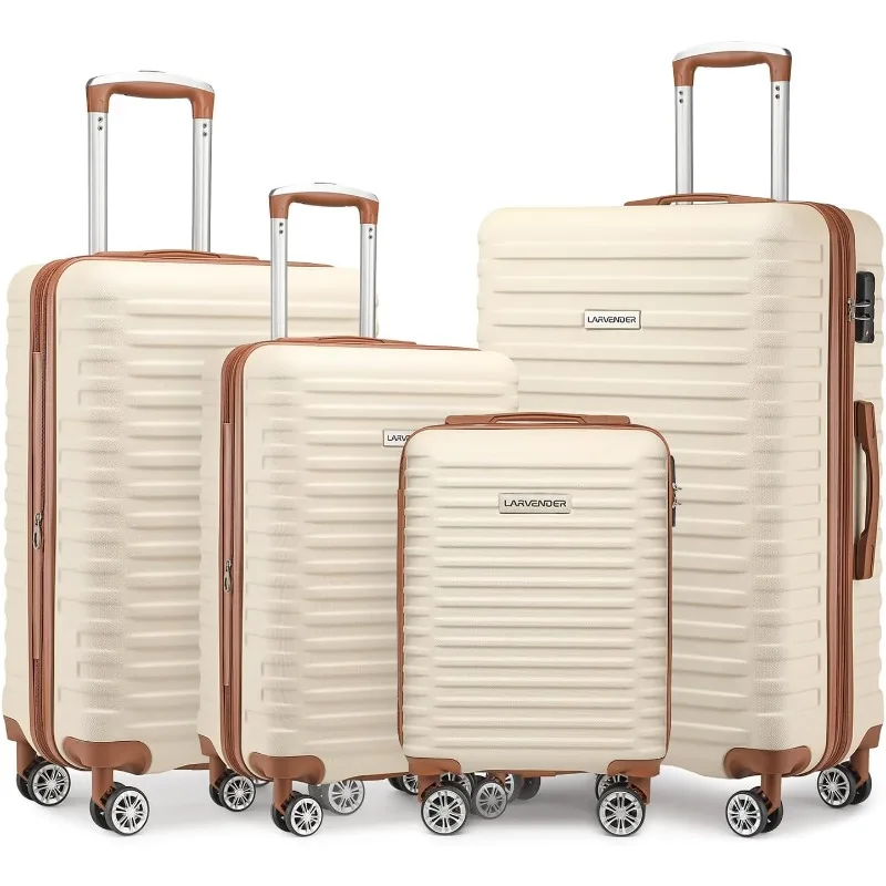 

Luggage Sets 4 Piece, Expandable(Only 24"&28") ABS Suitcase with 360° Spinner Wheels, Durable Luggage Sets Clearance Carry