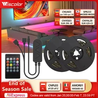 EU Plug LED Strip Light RGB 5050 Music Sync Color Changing APP Control DC 12V LED Lights Flexible Lamp Tape for TV Backlight 1