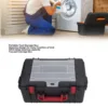 Black Multifunctional Hardware Tool Box Portable Plastic Storage Box for Parts Organization 2