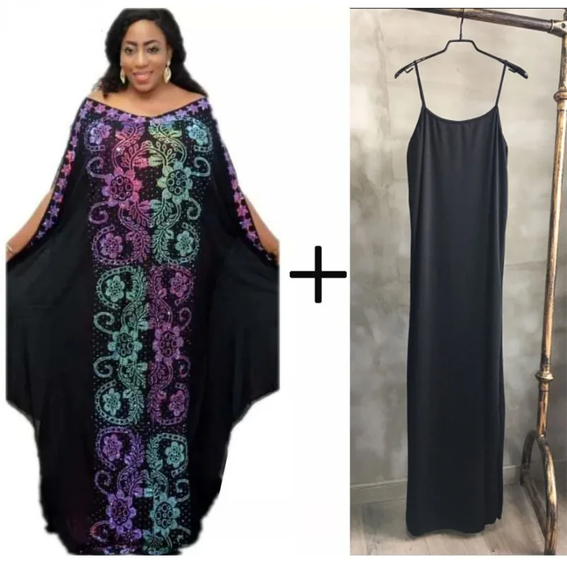Length 150cm African Dresses For Women Africa Clothing Muslim Long Dress High Quality Length Fashion African Dress For Lady fashion gradient lurex viscose scarf women plain ombre glitter fringe shawl lady shimmer hijabs and wraps bufandas muslim sjaal