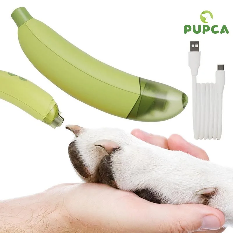 

Electric Dog Nail Clippers for Dog Banana Nail Grinders Rechargeable USB Charging Pet Quiet Cat Paws Nail Grooming Trimmer Tools