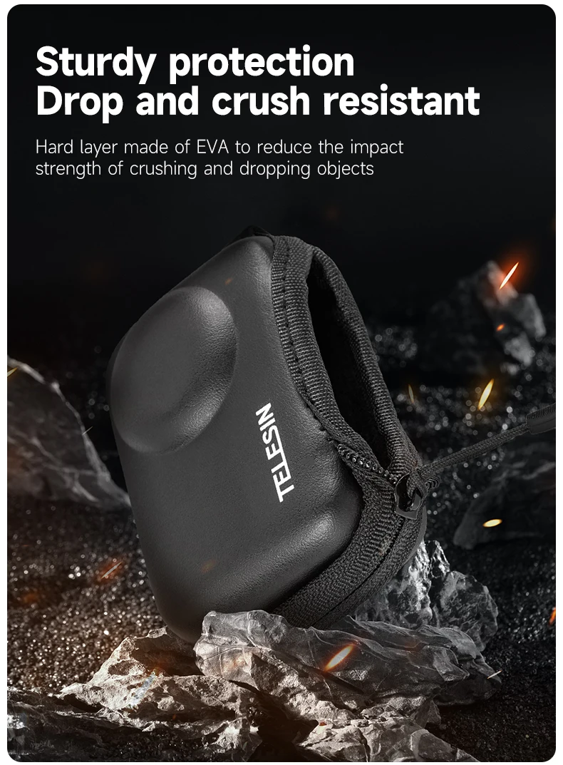 Mini Storage Protection Bag For Osmo Action 4 Brushed Half Open Quick Release C
