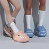 New Shark Slippers Women Men Winter Warm Plush Cartoon Shark Slides Home Furry Flats Outdoor Platform Waterproof Cotton Shoes 3