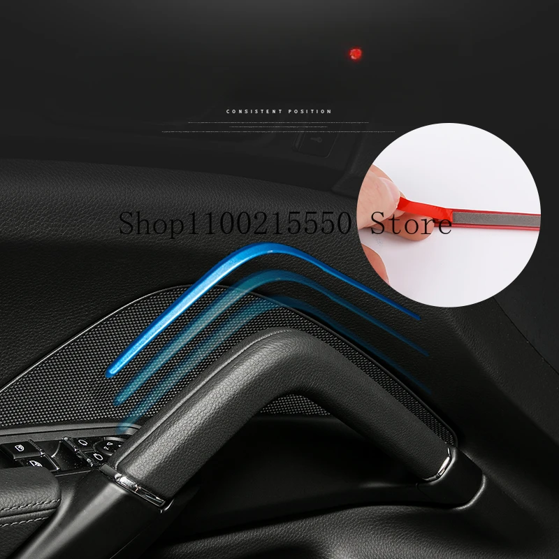 For Porsche Cayenne 2011-ABS Car Center Console Armrest Bright Strip Door Handle Decorative Strip