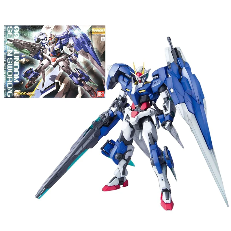 

Набор оригинальных моделей Bandai Gundam, фигурка аниме Seven Sword 00 GUNDAM MG, фигурки героев, коллекционные украшения, игрушки, подарки для детей