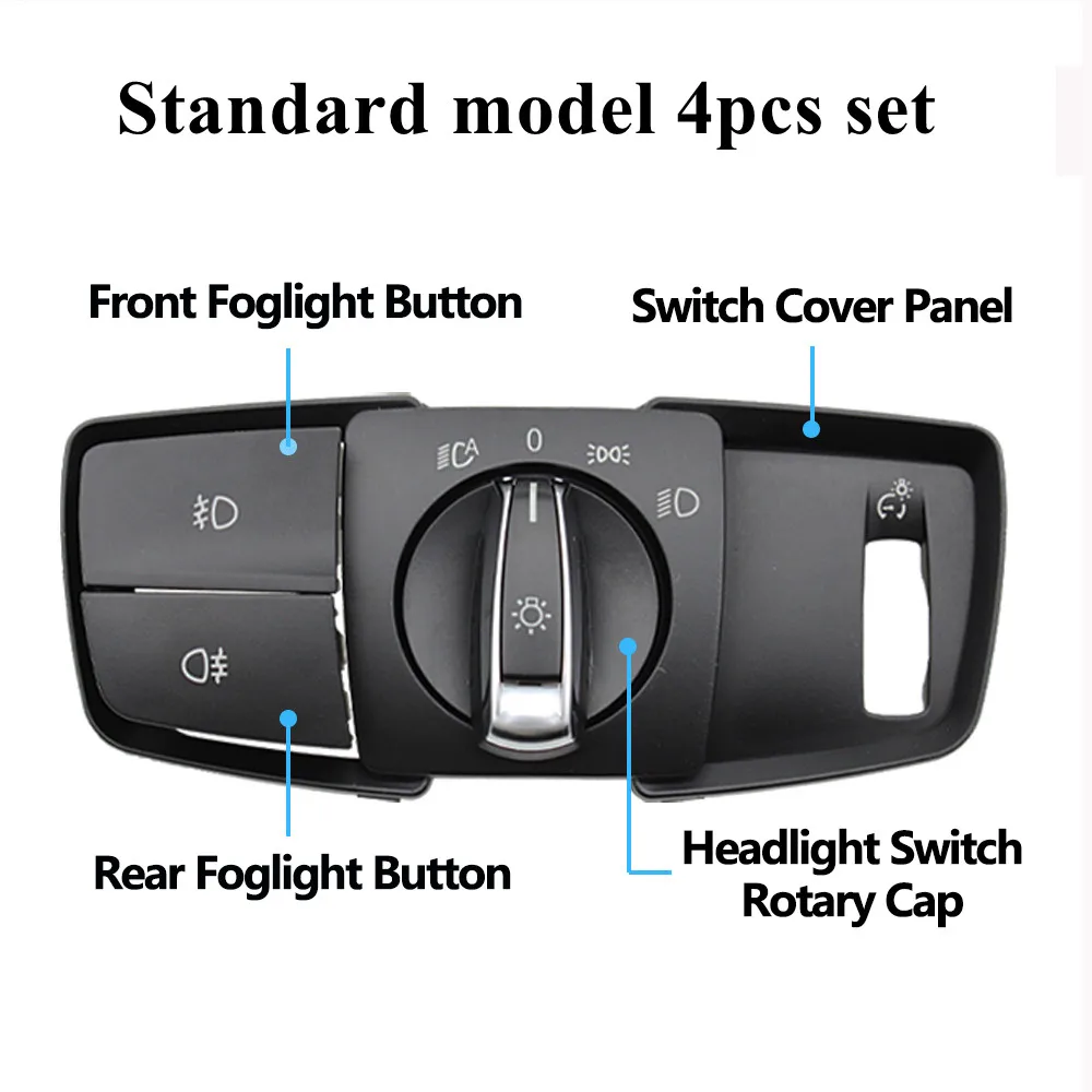 Car Headlight Switch Dashboard Lamp Switch Cover Front Headlight Switch Cover for BMW 1 2 3 4 Series F20 F21 F22 F23 F30 F34 F32 F36