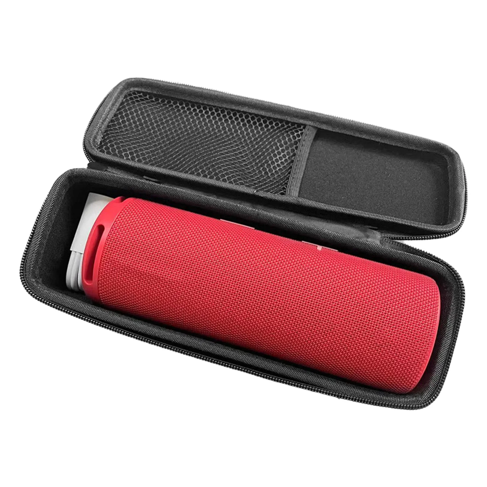 Bluetooth Speaker Carrying Bag Soft EVA Lining Drop Resistant Speaker Travel Hard Case Zip Closure with Mesh Pocket for Outdoor