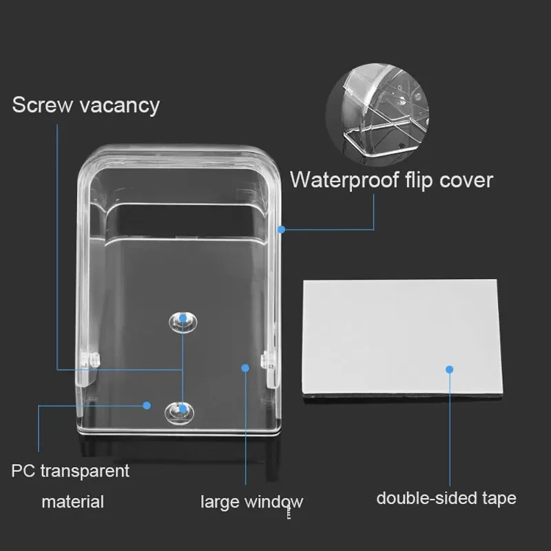 Doorbell Rain Cover Outdoor Transparent Wireless Rainproof Box