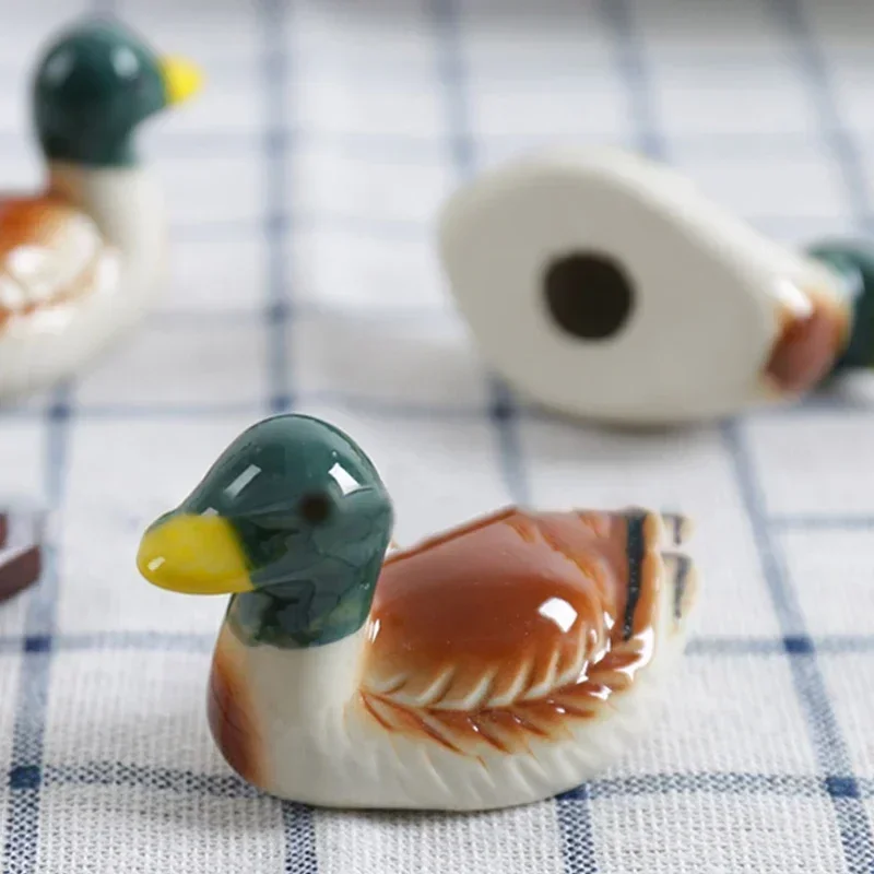 1-3pc Cute duck Ceramic Paint Brush Pen Holder Pen Rack Display Stand Palette For Watercolor Gouache Acrylic Painting Art Supply