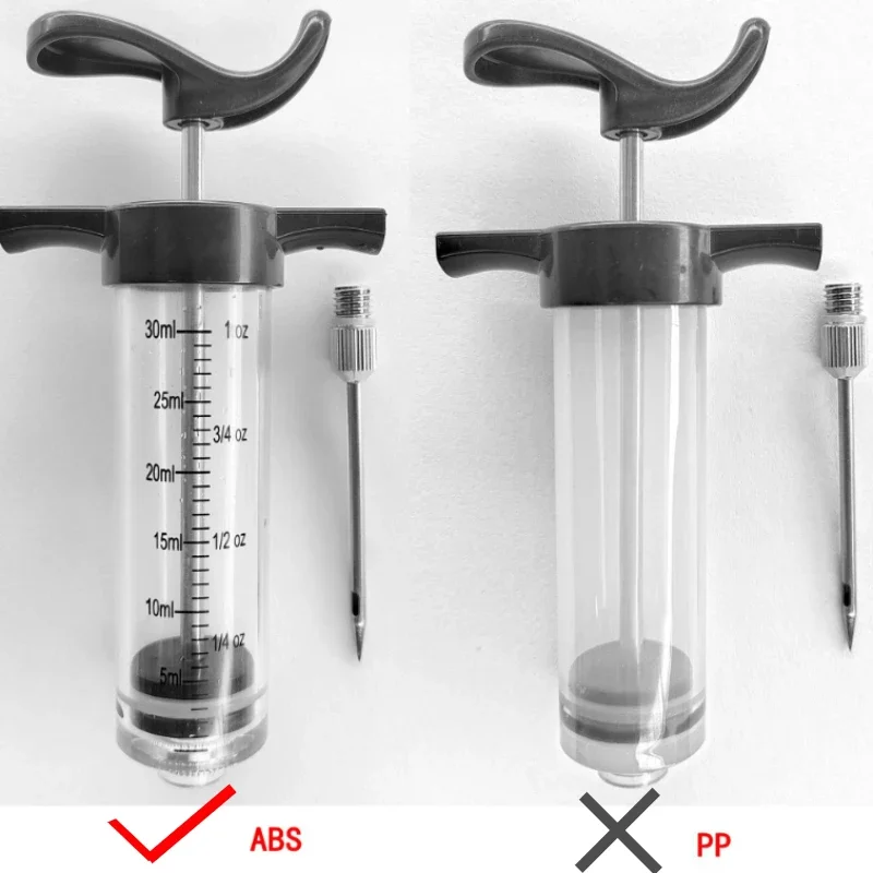 Meat Injector Syringe 3 Marinade Injector Needles for BBQ Grill Turkey maker Kit Marinade Flavor
