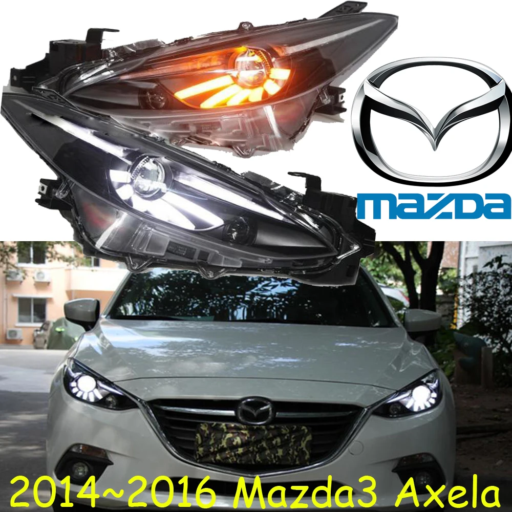 

car bumper head light for mazda 3 mazda3 axela headlight 2014~2016y car accessories LED DRL HID xenon fog axela headlamp
