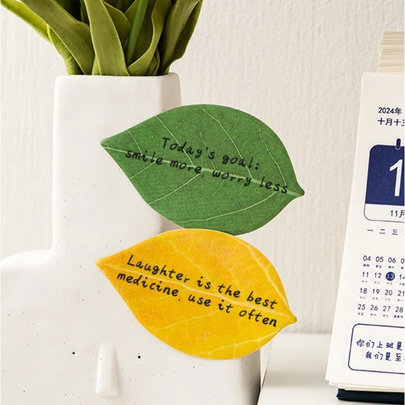 Leaf-Shaped Sticky Notes | Versatile Adhesive Notepads