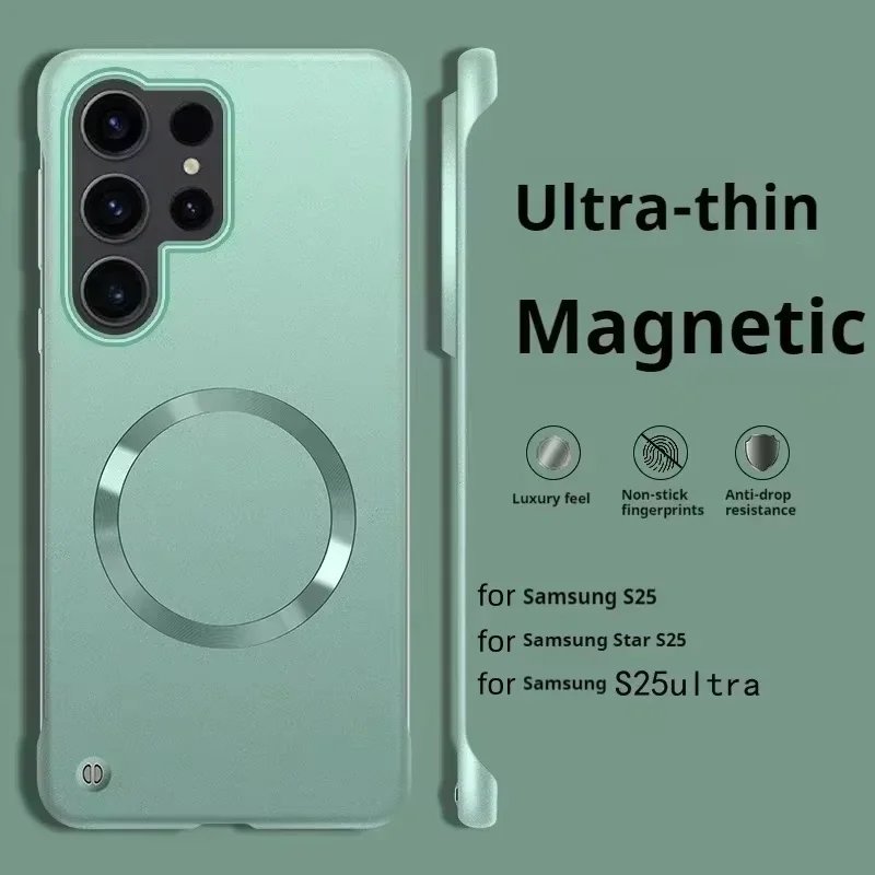 Luxury Frameless Slim Magnetic Phone Case with Hard PC Cover