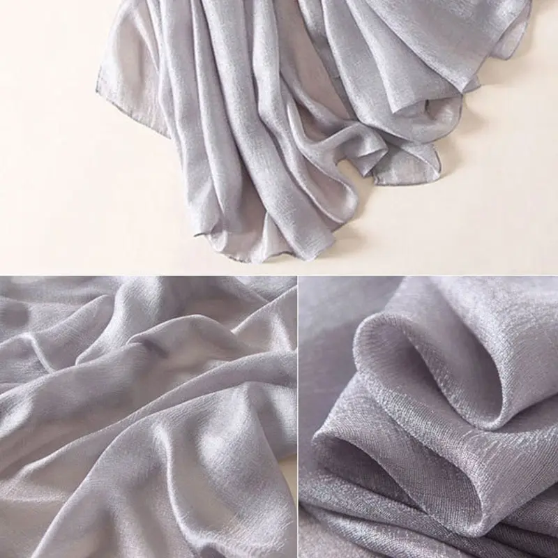 Saa76a790fad644bd8b42bdaf563a12a6y Solid Colors Neckerchief Hijab Scarf For Women Silk Satin Headband Hair Scarves Female Square Shawls Head Scarfs Mallzona
