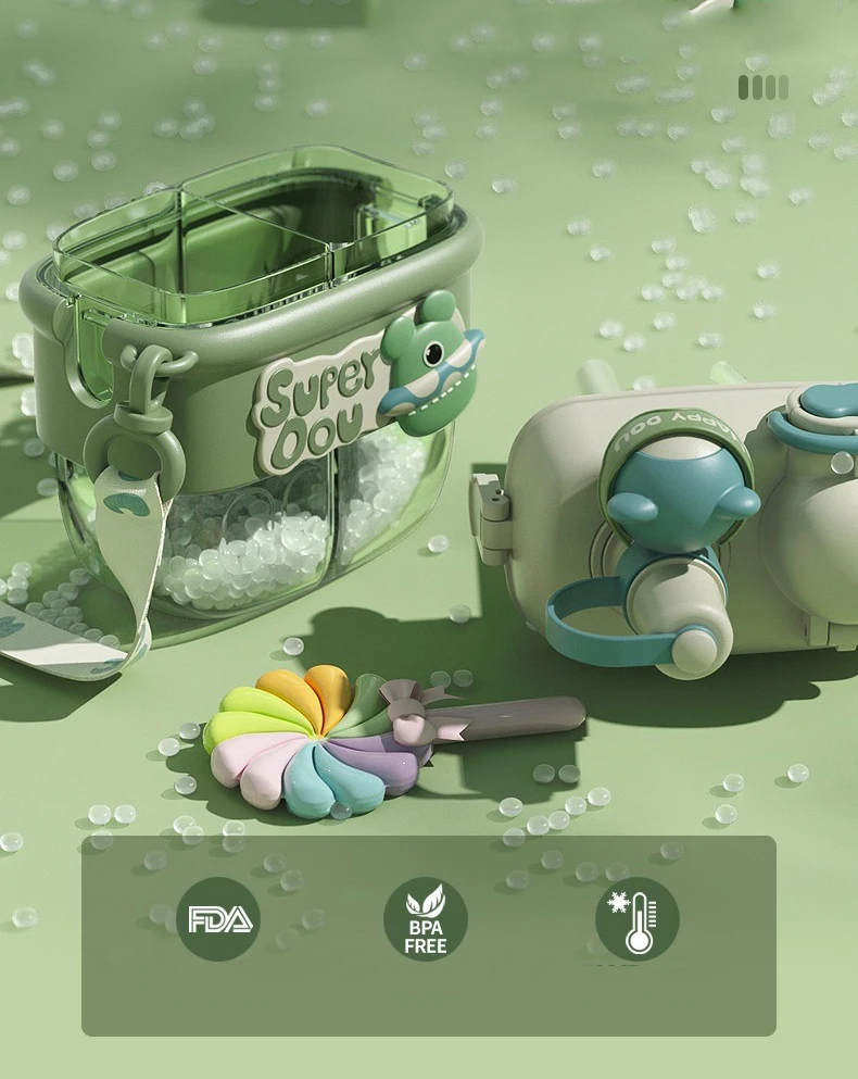 Doll Magic Double Fight Cup With Straw One-Click Press Ptcg Material Safe To Drink Cute Style - 500Ml