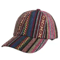 Women's Colorful Fashion Boho Hippie Hat Men's Retro Baseball Cap Striped Geometric Pattern 1