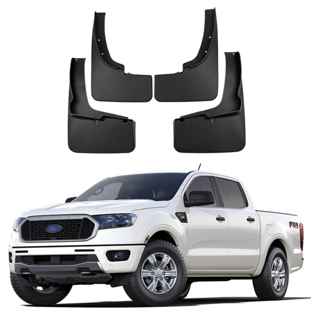 

4pcs Molded Car Mudflaps Front Rear Mudguards For Ford Ranger 2019 2020 2021 2022 2023 Mud flaps Splash Guards Fender Flares