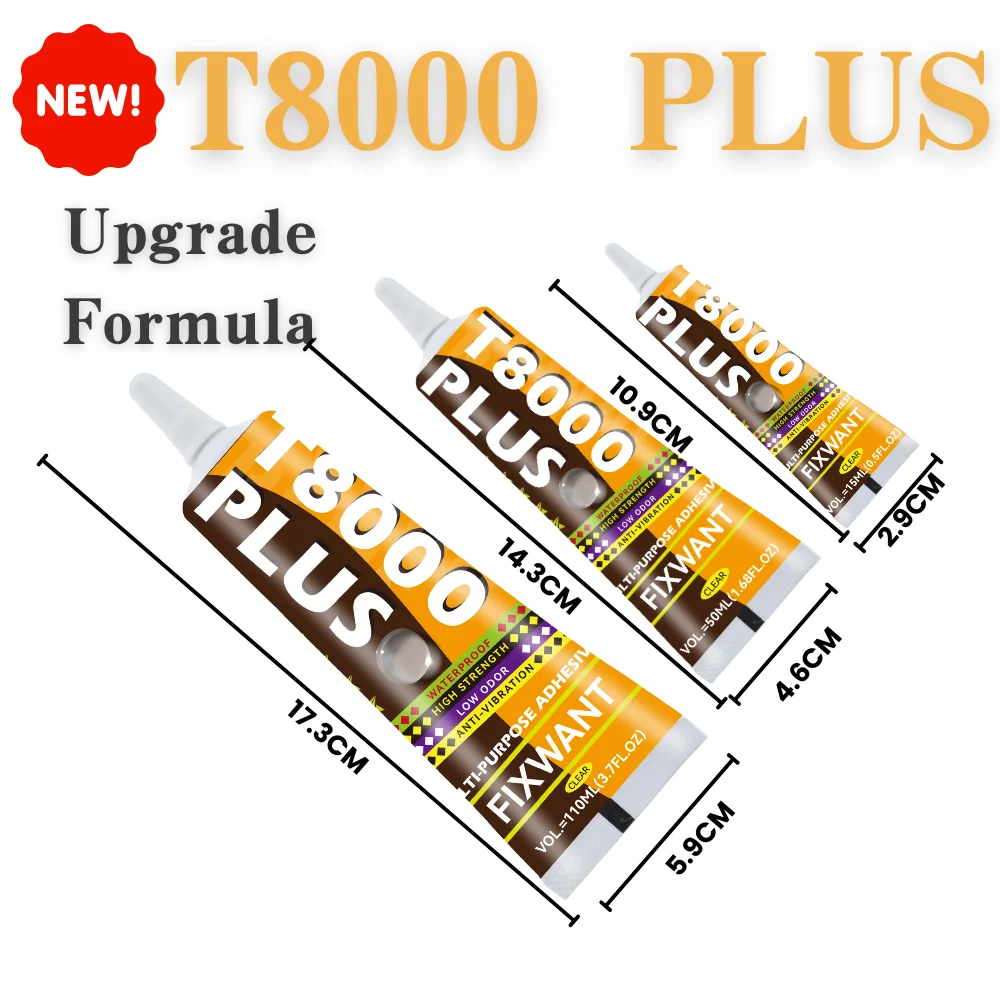 Contact Glue Transparent T8000 Glue Clear Phone Repair Jewelry Craft Fiber Electronic Component Contact Adhesive T-8000 Sealant