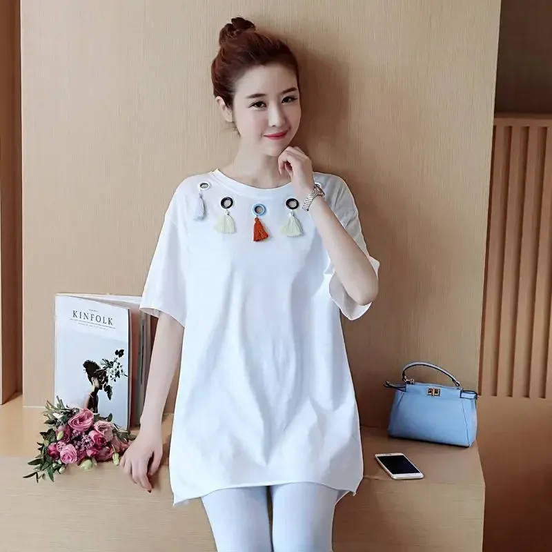 

Maternity Pregnant Baby Loading yellow 2022 Funny Women T Shirt Girl Shirt New Mom Big Size Clothes