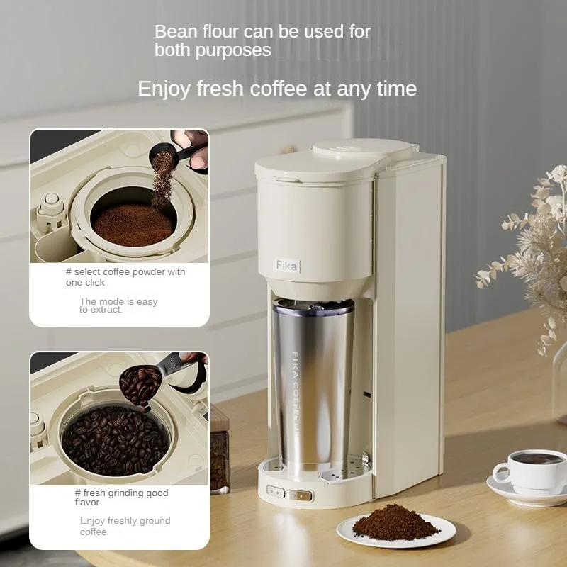 Coffee Maker Automatic Portable Thermal Insulation Bean Powder Dual-use Detachable Kitchen Appliances Home Grinding Coffee Maker 3