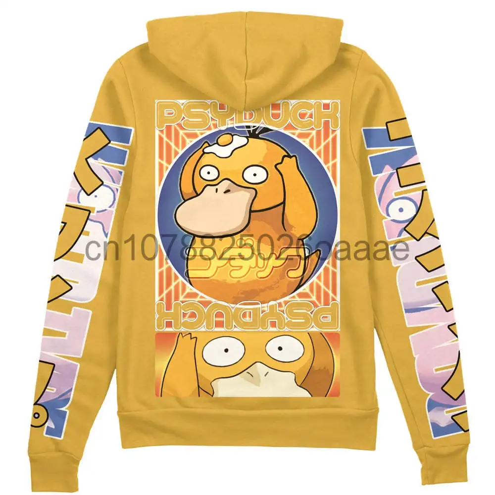 

2024 Детская толстовка с 3d принтом Pokemon Psyduck Plusle и Minun, мужская и женская Повседневная Толстовка Y2k, худи, модная уличная одежда, пуловер