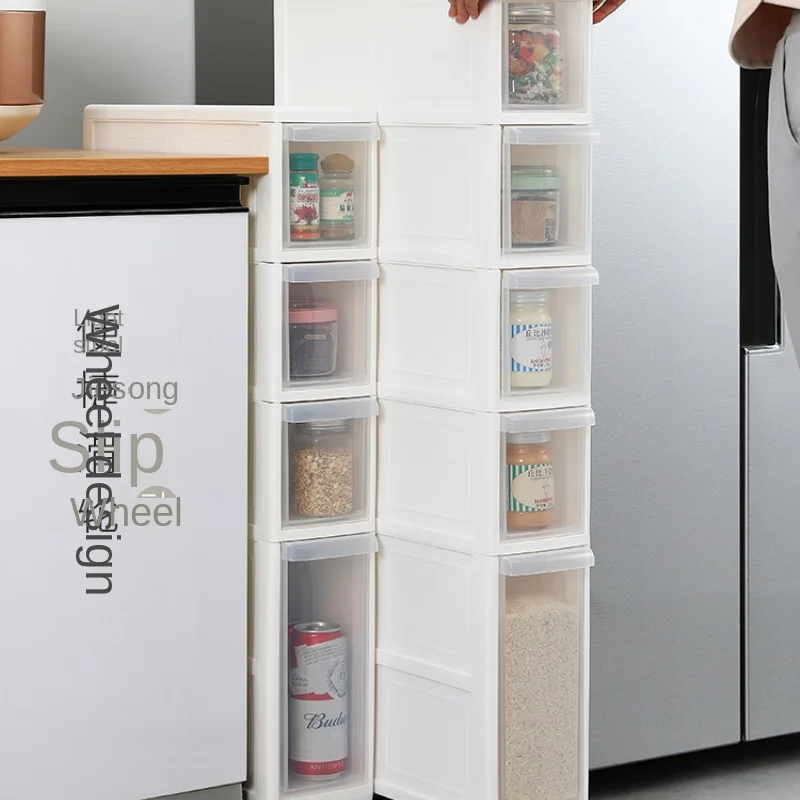 Bathroom closet organization with plastic drawer bins, tiered kitchen  shelves that a…
