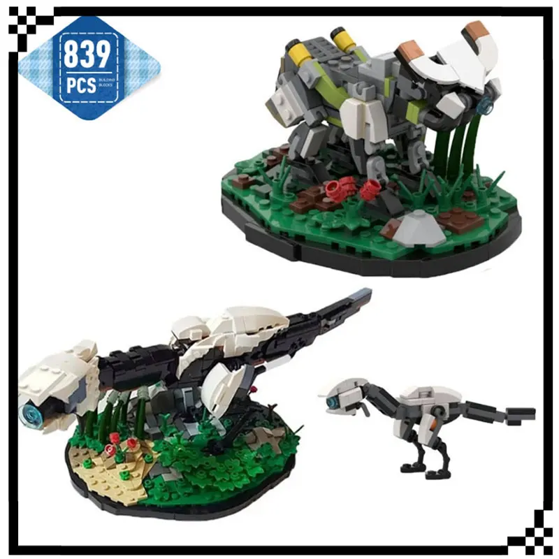 Moc Horizon Zero Dawned Dinosaur Cow-Like Monster Building Blocks Gioco Action Figures Machine Dragon Brick Toys Gifts