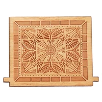 Home Party Ornaments Creative Wooden Board Accessory Antique Carved Wooden Hand Crank Child Kids Gift for Hand Cranked Music Box 2