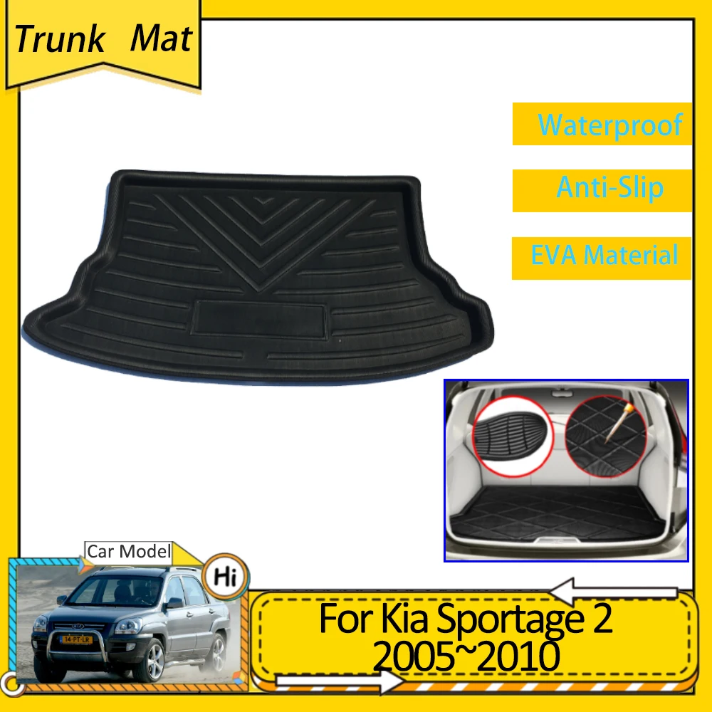

Car Trunk Mat for Kia Sportage MK2 JE KM 2005 2006 2007 2008 2009 2010 Rear Protector Cargo Pad Anti-Slip EVA Carpet Accsesories