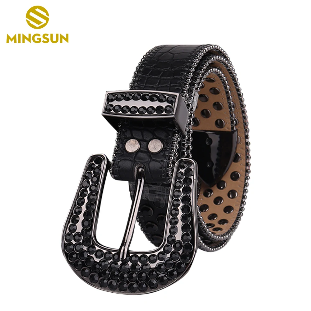 Cinturón de diamantes de imitación de longitud ajustable de lujo de vaquero occidental cinturones con tachuelas para mujeres para hombres Ceinture Femme Cinturon - AliExpress Accesorios para la ropa