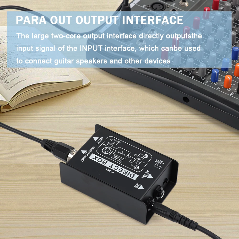 Audio DI Box Direct Injection Box Guitar Bass Single Channel Audio Converter LEUS DI1-2 Passive Low Noise audio converter