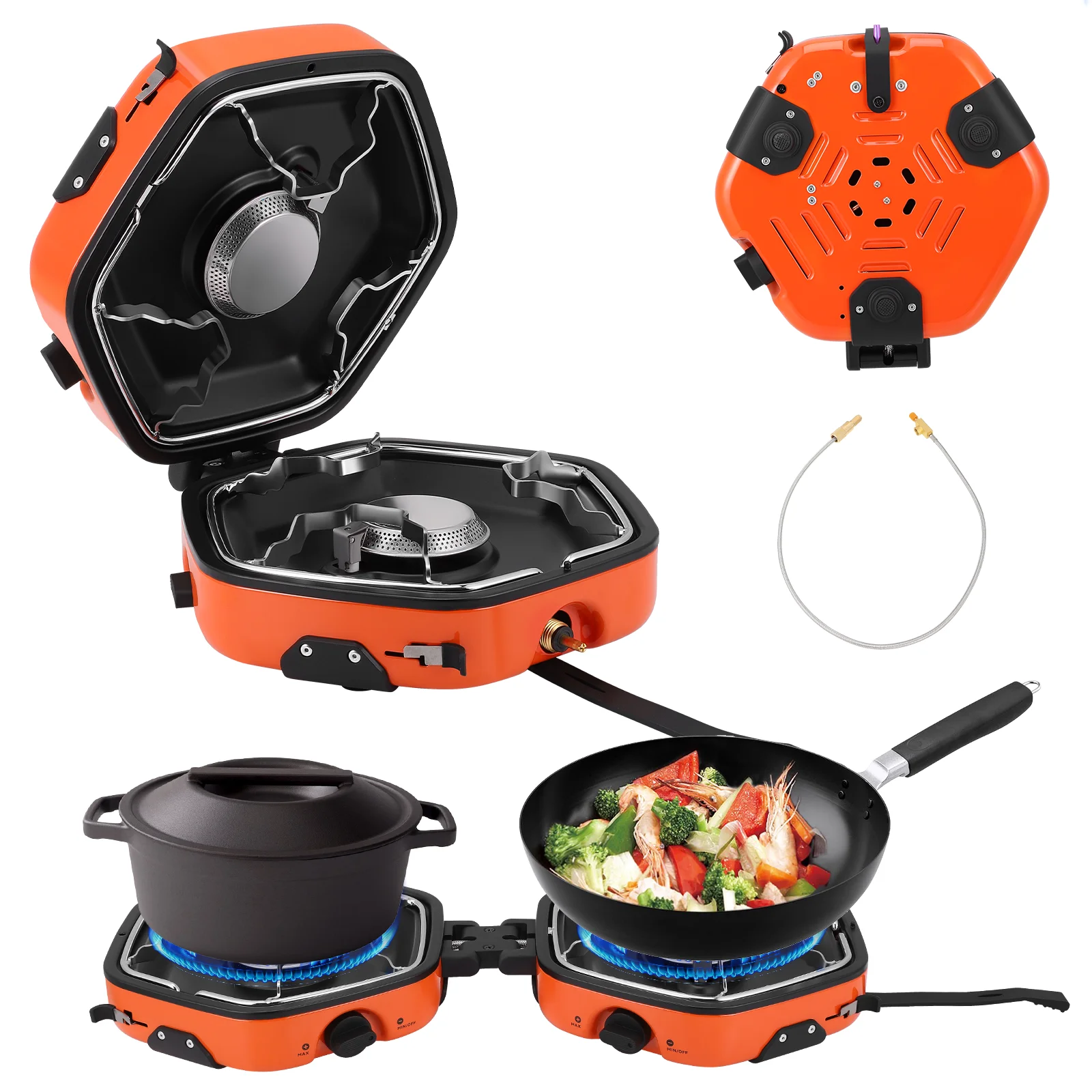 2 Burner Camping Stove with Carrying Bag Portable