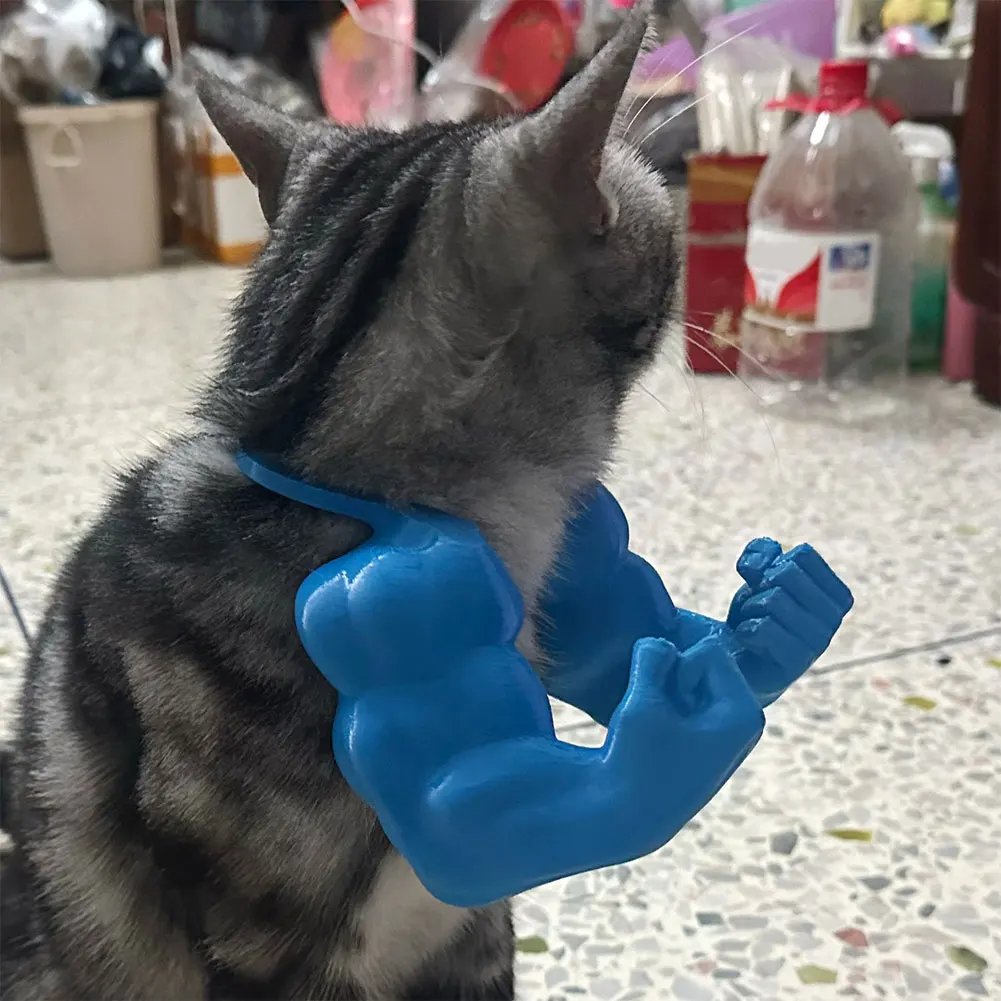 Cat Muscle Arm 3D Printed Cat Funny Creative Giant Arm Pet Cosplay Costume Accessories for Halloween Birthday Party Supplies