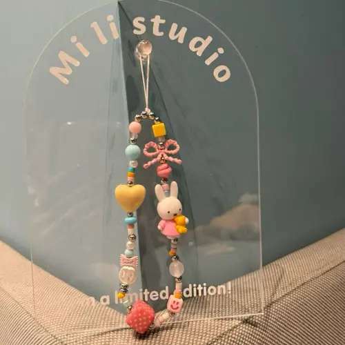 Cute Miffy Phone Case Lanyard Chain Pendant CCD Camera Card Album Hanging Ornament Fashion Daily Decor Accessory for Girls Gift - Image 2