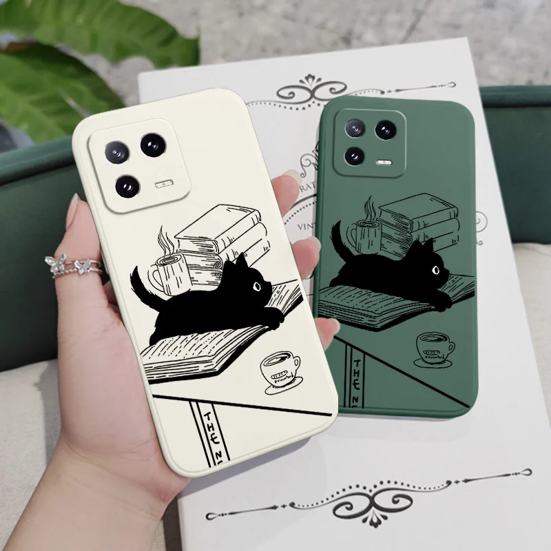 Liquid Silicone Cat Design Phone Case Cover