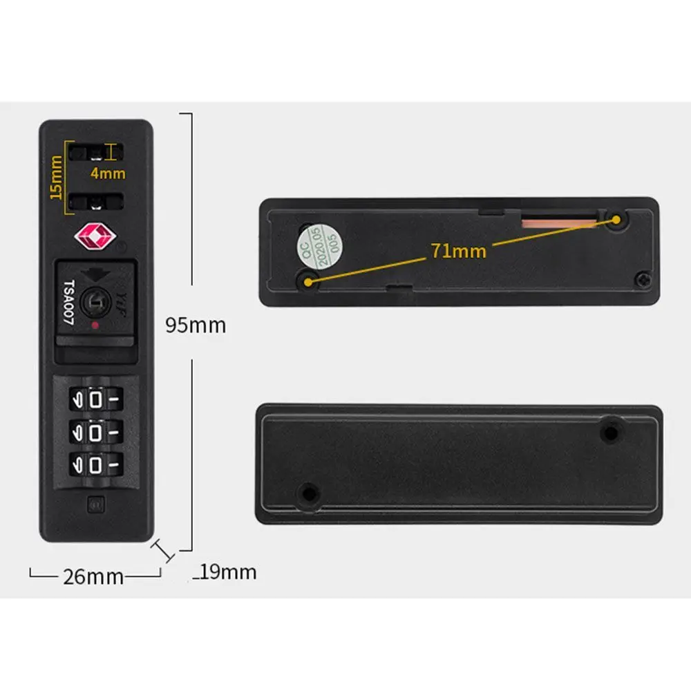 Description Picture 4 of itemAnti-Theft Cable Luggage Lock Portable Smart Combination Lock Padlock with Steel Cable Customs Code Lock TSA Customs Lock