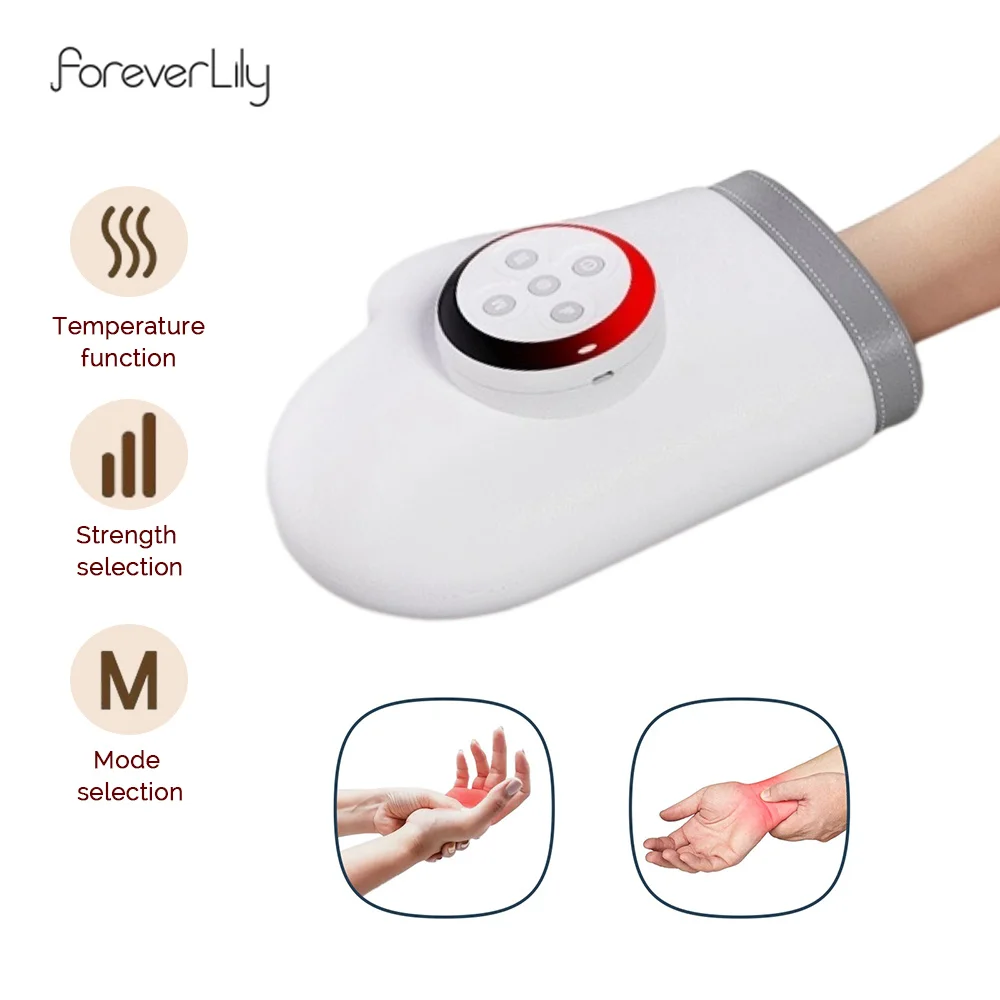 Electric Hand Massager Air Pressure Kneading Wrist Massager Airbag Finger Massage Glove Hot Compress Acupoint Finger masajeador