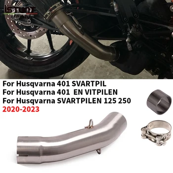 Motorcycle Exhaust Mid Link Pipe Connect 51Mm Muffler For Husqvarna 401 SVARTPILEN 401 VITPILEN 125 250 2020 2021 2022 2023