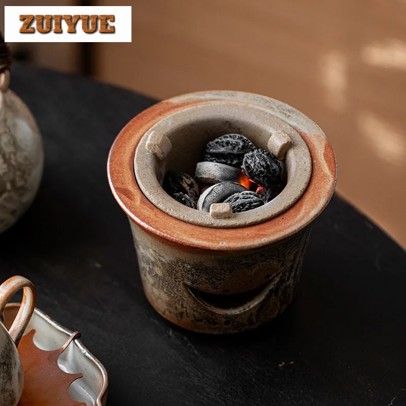 Japanese Wood-fired Porcelain Carbon Stove Kiln Change Ink Rough Pottery Alcohol Stove Outdoor Tea Making Fire Furnace Teaware