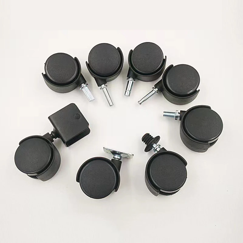 Small Casters 1/1.5inch Universal Wheel PP Shelving Furniture Casters