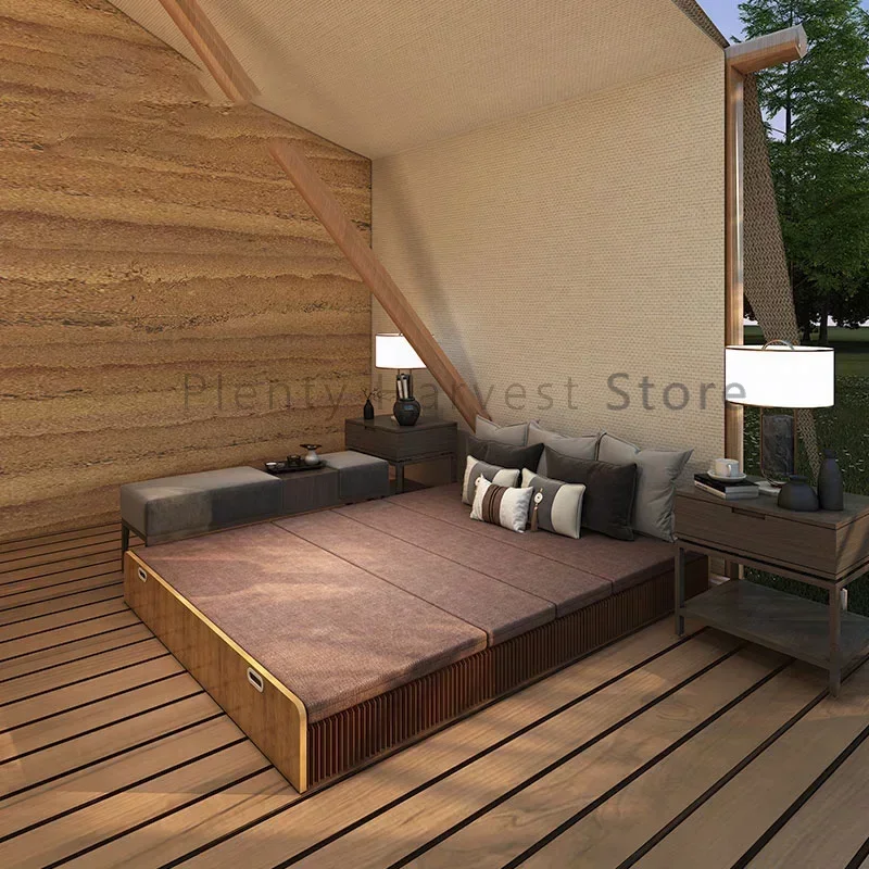 Double Space Saving Bed Living Room Modern Adults Floor Multifunctional Bed Frame Nordic Cheap Day Camas Furnitures For Bedroom