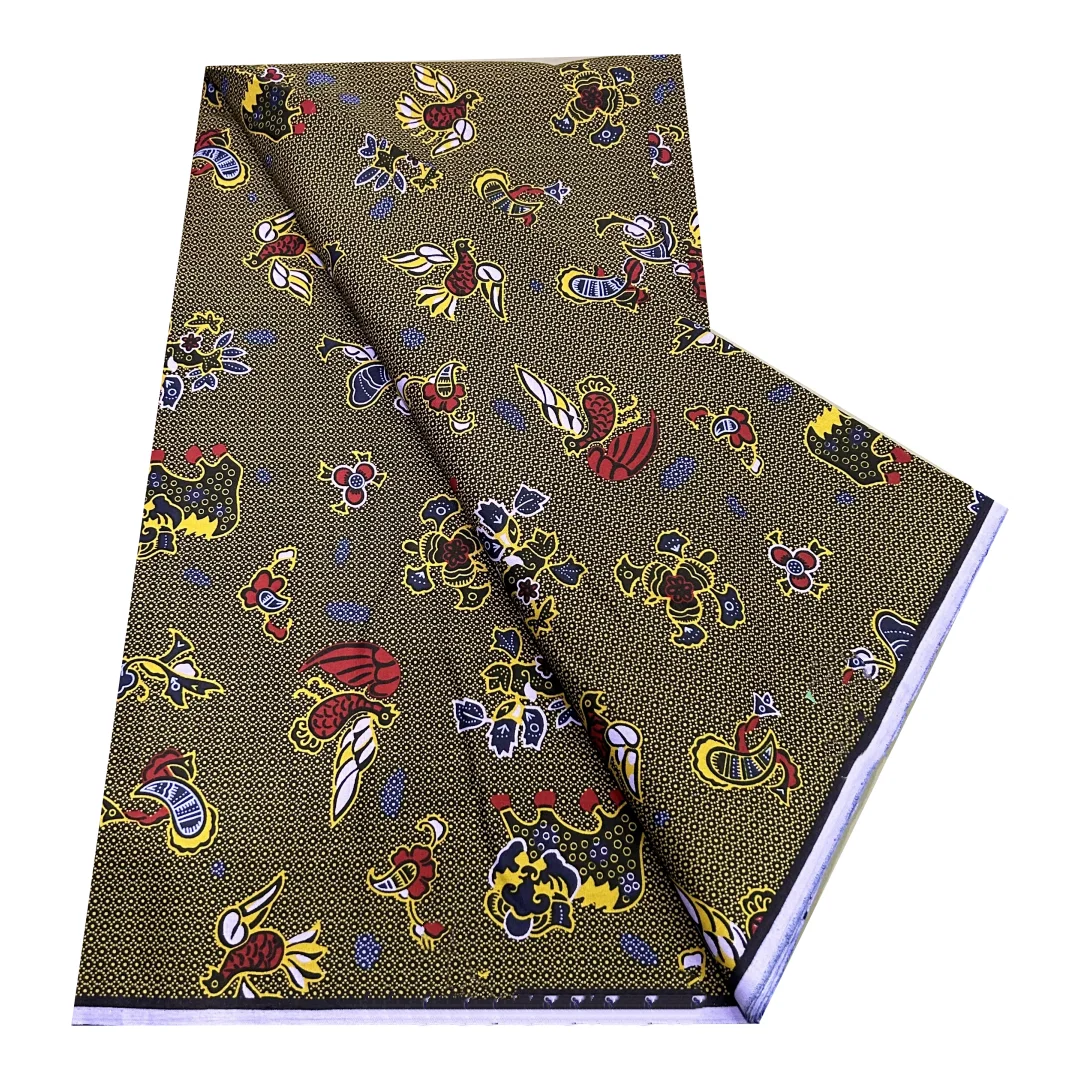 Veritable Dutch Guaranteed Super Real Wax Print Fabric Hollandais Pagne Africa Dress Cotton Wax Pagne Tissu 6yards