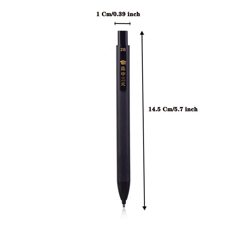 Answer Sheet Pencil, 2B Black Or Transparent Mechanical Pencil, with 6 Boxes of Standard Square Pencil Refills Side Press Refill 2