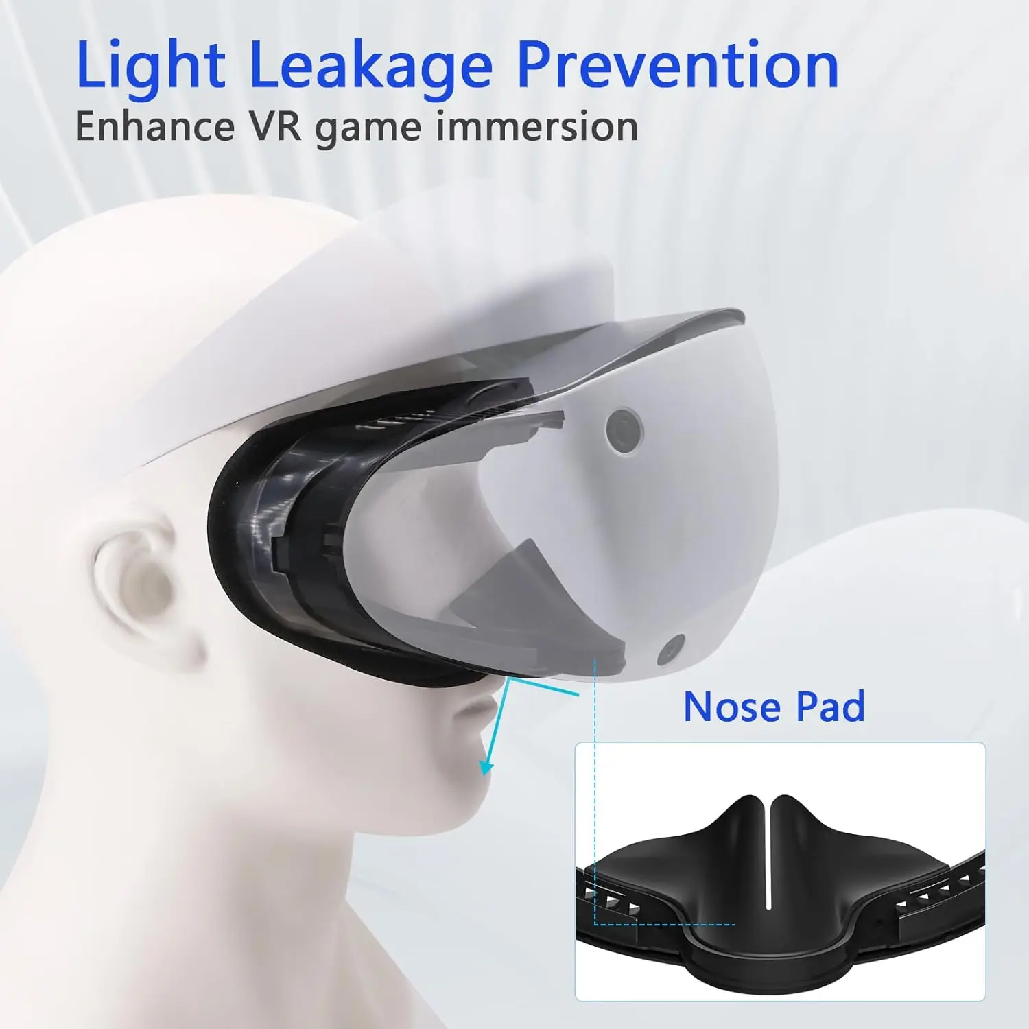 Compatible with PlayStation VR2 Face Bracket Replacement VR PU Leather Facial Interface Pad Protective for PSVR2