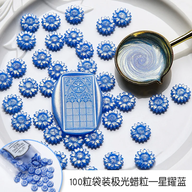 Aurora Sunflower Wax Beads - DIY Sealing for Envelopes & Invitations (100 Pieces)