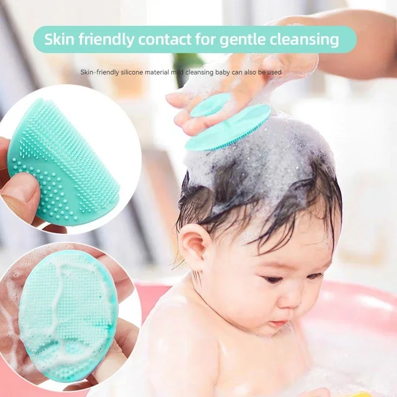 Silicone Face Wash Brush Clean Pores Baby Shampoo Bath Soft Hair Round Comb Home
