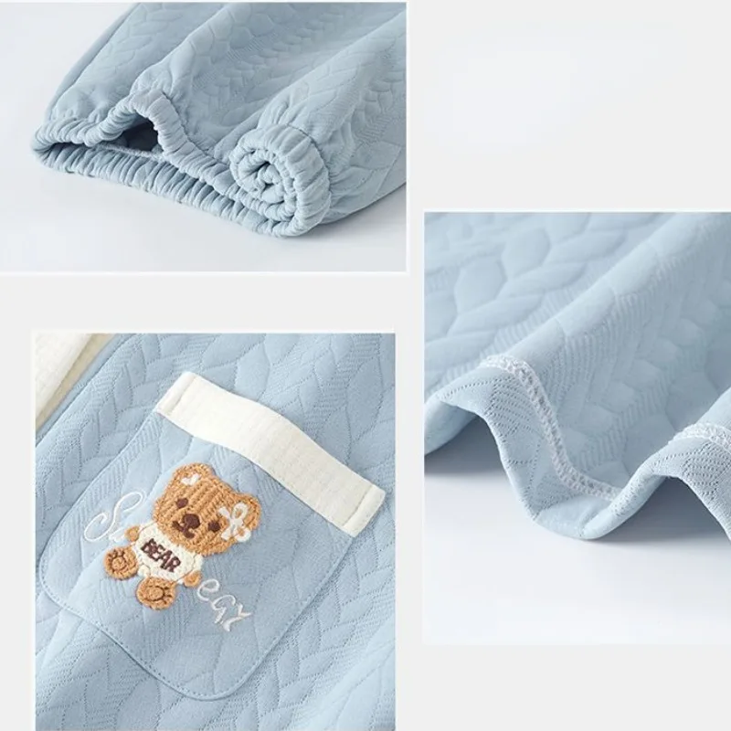 2023 New Autumn Winter Thickened Loungewear Pure Cotton Sandwich Women's Pajamas Large Size Loose Thin Homewear V-neck Nightwear