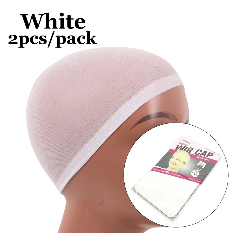 Bequeme Perücken kappen Haar netze 1 Packung 2 Stück Strumpf perücken kappe für Halloween Perücke braun schwarz Perücken kappen passt für kleine Köpfe und große Köpfe – Detail 12