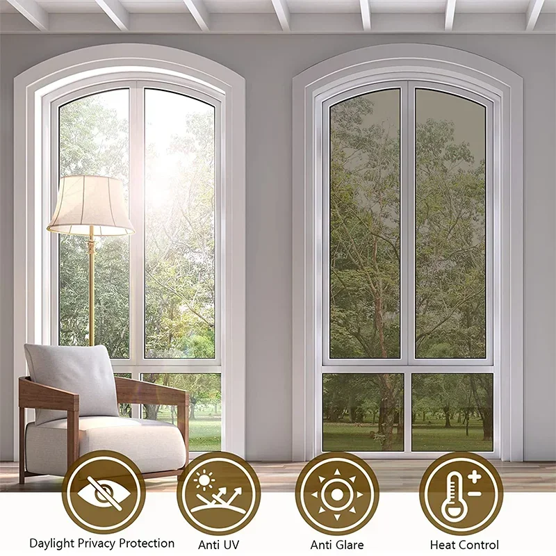 Window Privacy Film Window Film Window Film One Way Mirror Film Daytime Privacy Static Non-Adhesive
