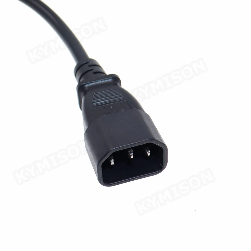 Фото EU Schuko socket to IEC C14 male Plug PDU UPS Cable 0,3 m C14 кабель питания C14 к Европейскому сетевому кабелю переменного тока №4